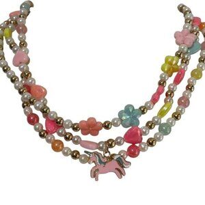 Kawaii Fairycore Unicorn Necklace Bracelet Jewelry Set Pastel Y2K Beads